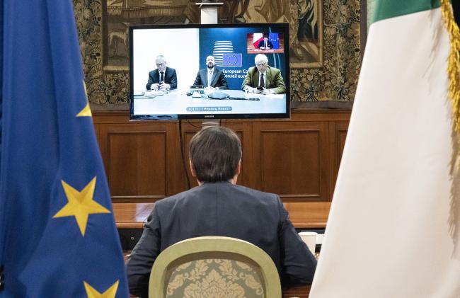 Videoconferenza del Presidente Conte con i leader europei