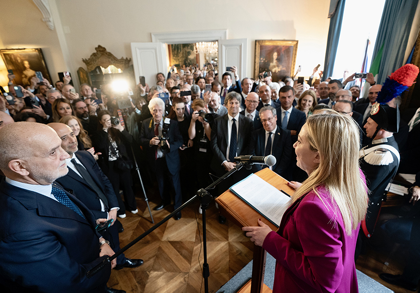 Photo of Speech by President Meloni at the Italian Embassy in London