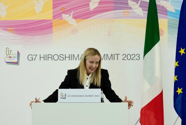 Vertice G7, la conferenza stampa del Presidente Meloni