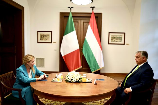 Il Presidente Meloni incontra il Primo Ministro dell'Ungheria, Viktor Orbán