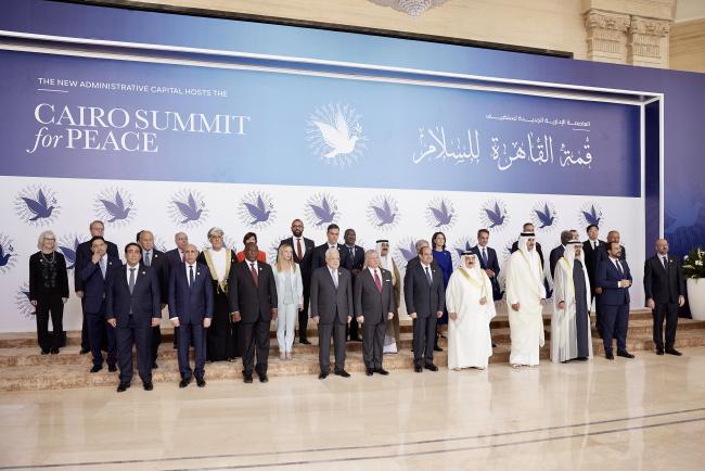 Family photo at the Cairo Summit for Peace