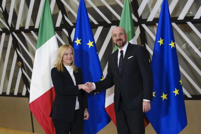 President Meloni meets with President of the European Council Charles Michel