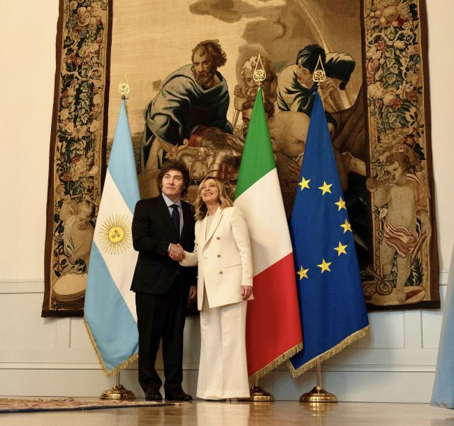 President Meloni meets with President Milei of Argentina
