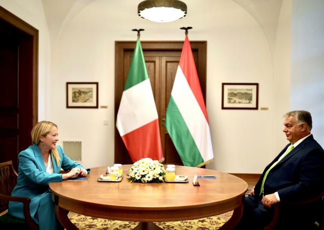 Il Presidente Meloni incontra il Primo Ministro dell'Ungheria, Viktor Orbán