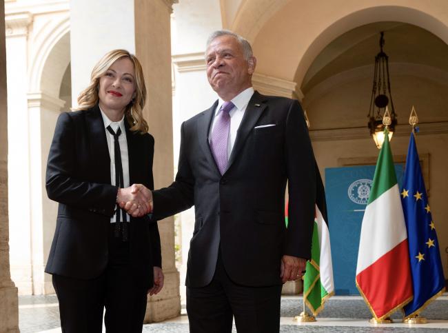 President Meloni meets with King Abdullah II of Jordan