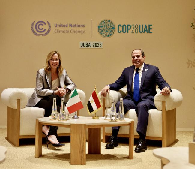COP28, incontro bilaterale con il Presidente della Repubblica araba d’Egitto