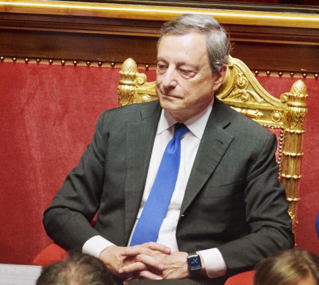 Prime Minister Draghi addresses the Senate