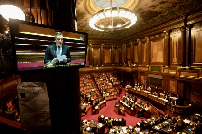 PM Draghi addresses the Senate ahead of the European Council meeting on 23 and 24 June