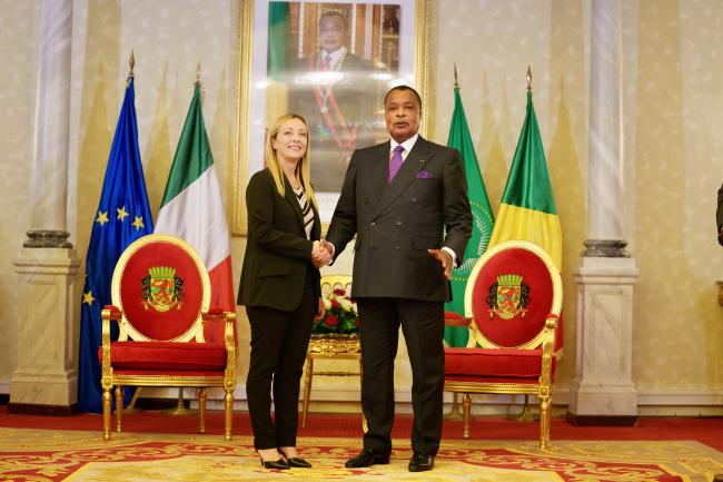 President Meloni meets with the President of the Republic of the Congo