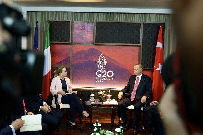 Incontro bilaterale del Presidente Meloni  con il Presidente Erdoğan