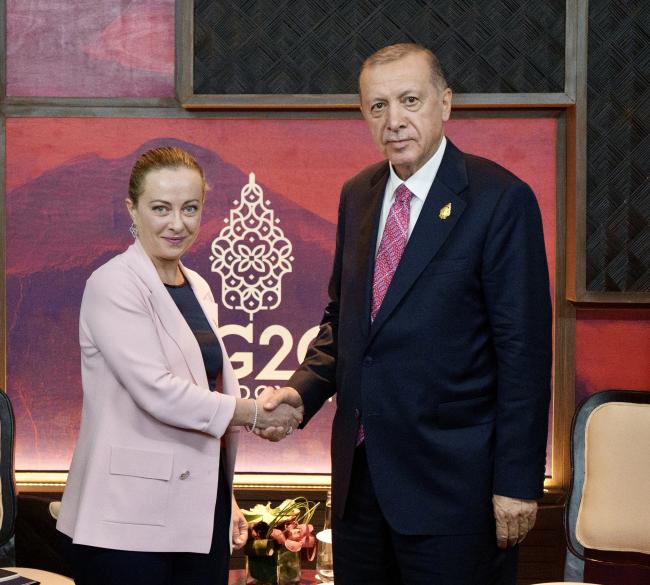 Incontro bilaterale del Presidente Meloni  con il Presidente Erdoğan