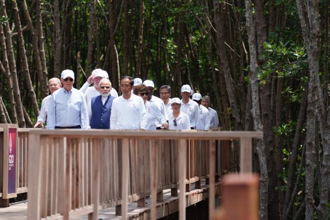 I Leader del G20 alla Foresta nazionale di Taman Hutan Raya Ngurah Rai