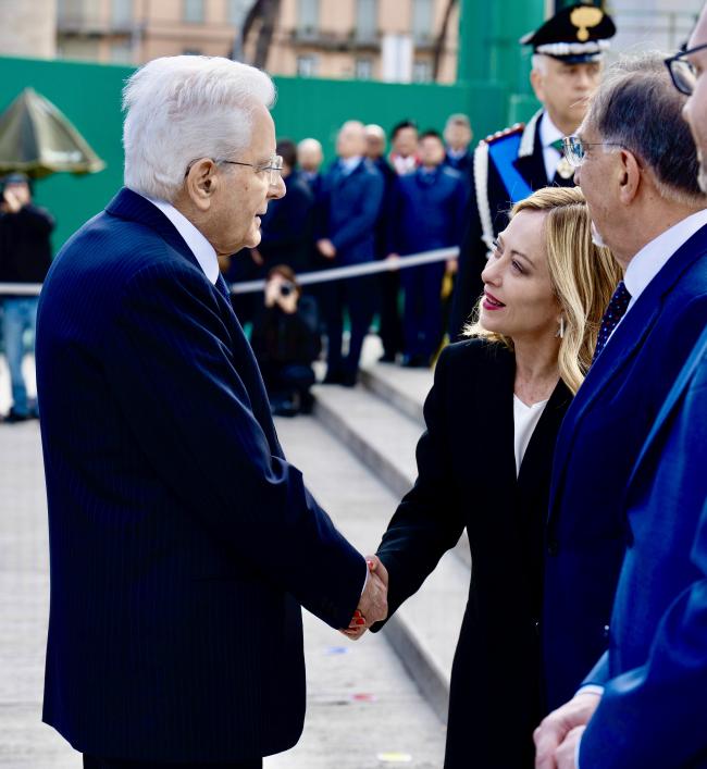 President Meloni at Altare della Patria memorial on 79th Liberation Day
