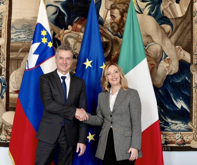 President Meloni and Prime Minister Golob at Palazzo Chigi