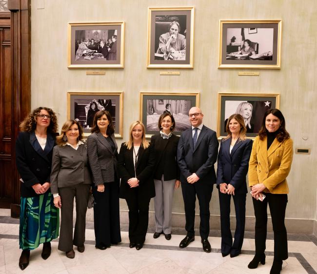 President Meloni visits the ‘Women’s Hall’ at the Chamber of Deputies