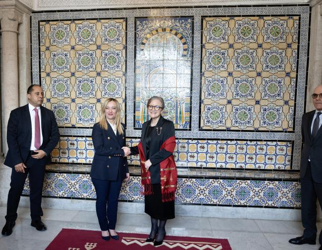 Il Presidente Meloni incontra il Primo Ministro della Repubblica Tunisina, Najla Bouden 