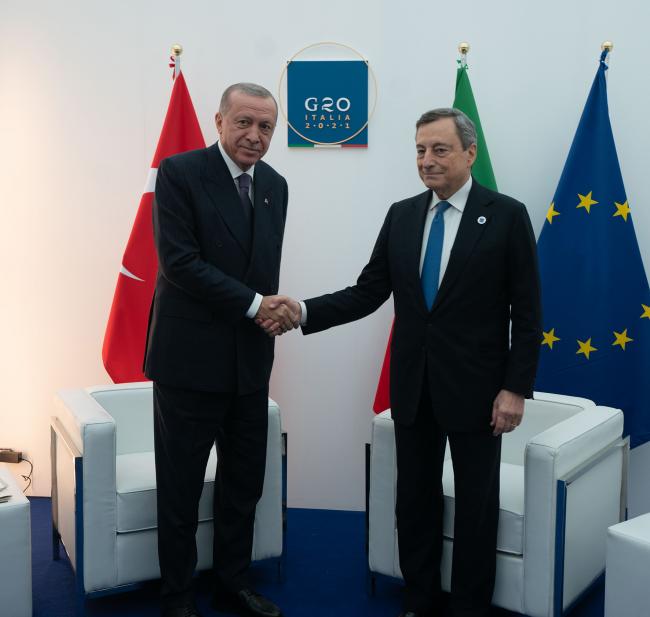 G20 Rome Summit, bilaterale Draghi - Erdogan