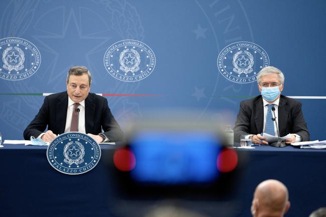 Conferenza stampa Draghi - Franco