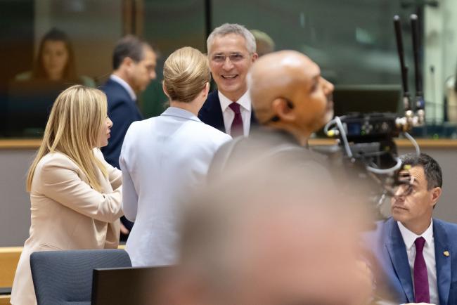 President Meloni at the European Council meeting