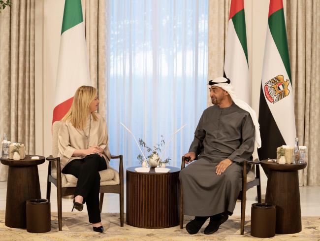 President Meloni meets with the President of the United Arab Emirates