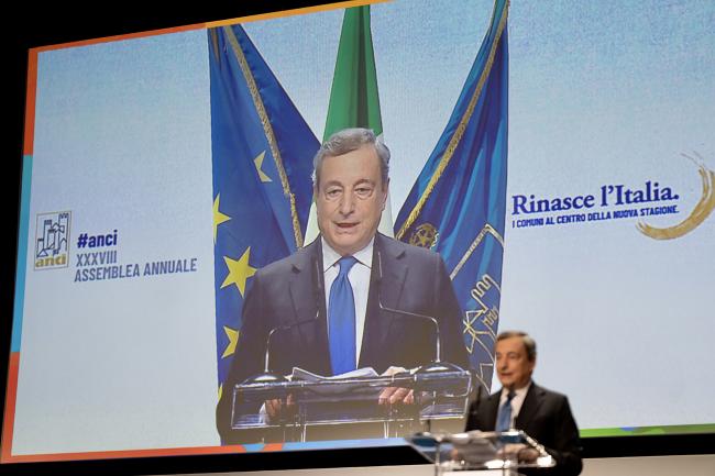 PM Draghi addresses ANCI Annual Meeting 