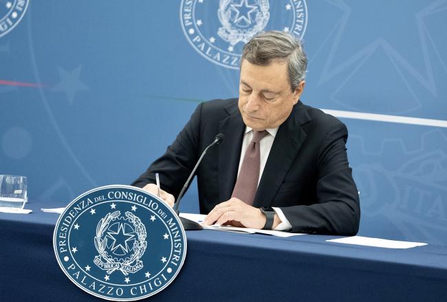 Conferenza stampa Draghi - Franco
