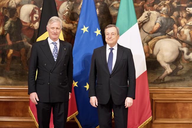 Il Presidente Draghi incontra S.M. il Re dei Belgi