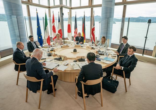Pranzo di lavoro dei leader dei Paesi G7