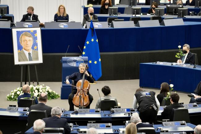Strasburgo, Commemorazione del Presidente del Parlamento europeo David Sassoli