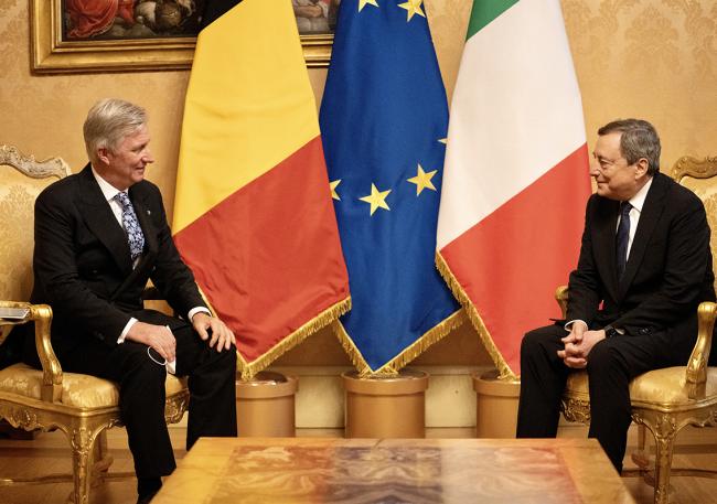 Il Presidente Draghi incontra S.M. il Re Filippo dei Belgi
