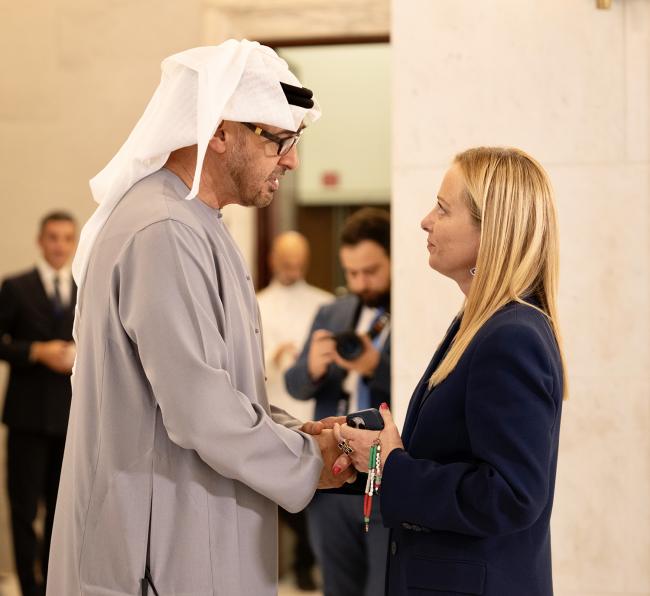 Conferenza internazionale su Sviluppo e Migrazioni, incontro con il Presidente degli Emirati Arabi Uniti