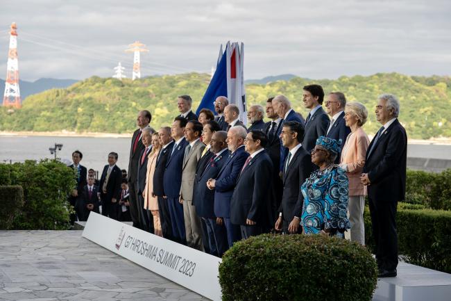 Vertice G7, la foto di famiglia con i Paesi partner e le Organizzazioni internazionali
