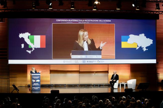 Il Presidente Meloni interviene alla Conferenza Bilaterale sulla Ricostruzione dell’Ucraina