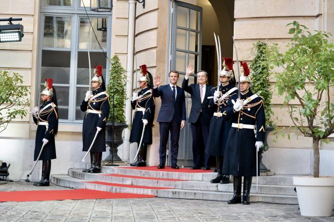 Il Presidente Draghi e il Presidente Macron alla Conferenza Internazionale sulla Libia