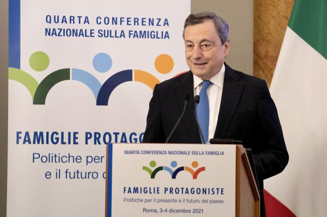 Prime Minister Draghi speaks at 4th National Family Conference
