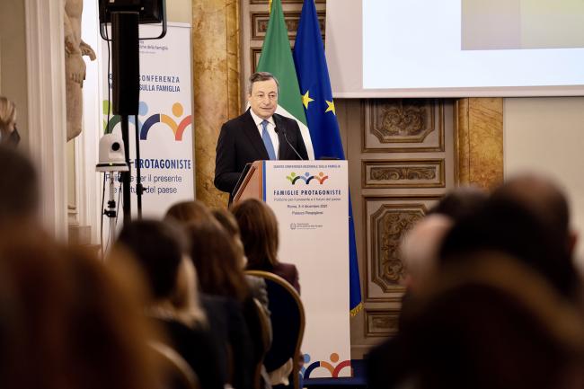Prime Minister Draghi speaks at 4th National Family Conference