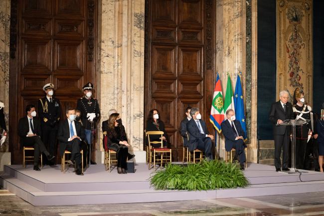 Season’s greetings ceremony at the Quirinale Palace