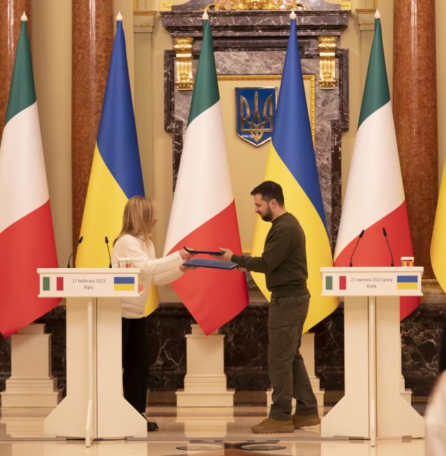Signing ceremony for the Joint Declaration between Italy and Ukraine