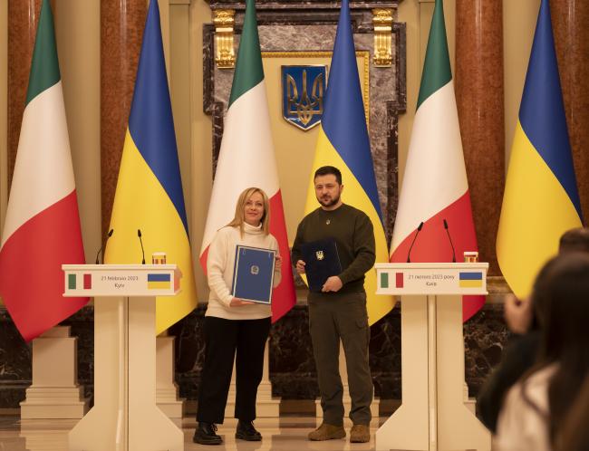 Signing ceremony for the Joint Declaration between Italy and Ukraine