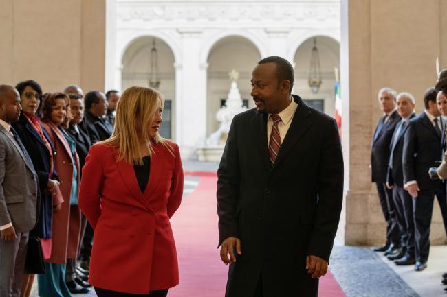 Arrivo a Palazzo Chigi del Primo Ministro dell’Etiopia Abiy Ahmed Ali