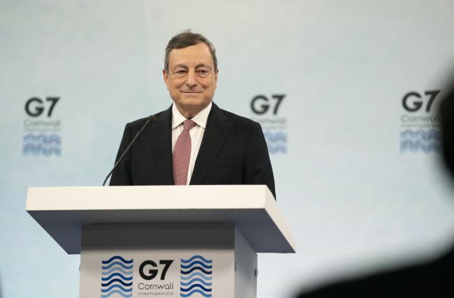 Vertice G7, conferenza stampa del Presidente Draghi
