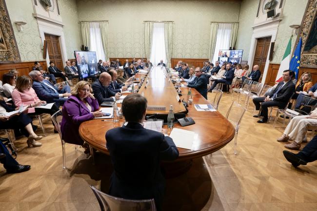 NRRP steering committee meeting at Palazzo Chigi
