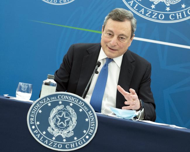 Conferenza stampa del Presidente Draghi e del Ministro Speranza