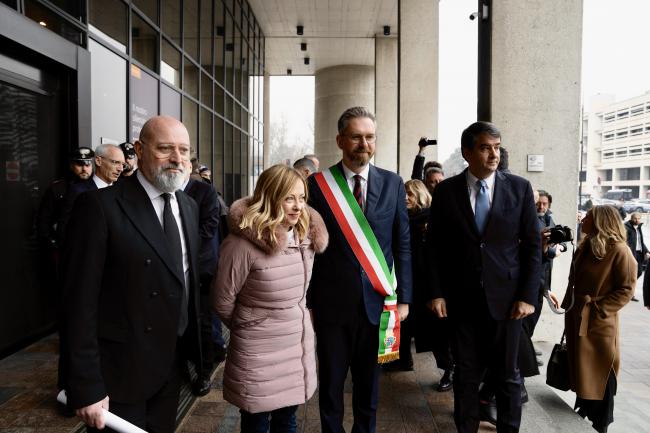 President Meloni at the BolognaFiere Exhibition Centre