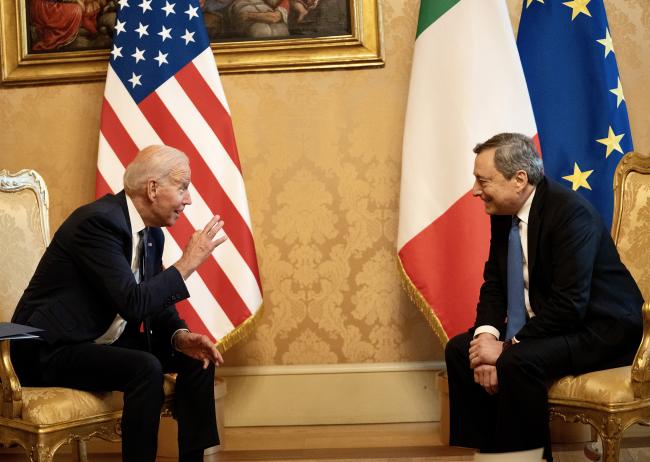 G20, PM Draghi meets with President Biden of the United States of America