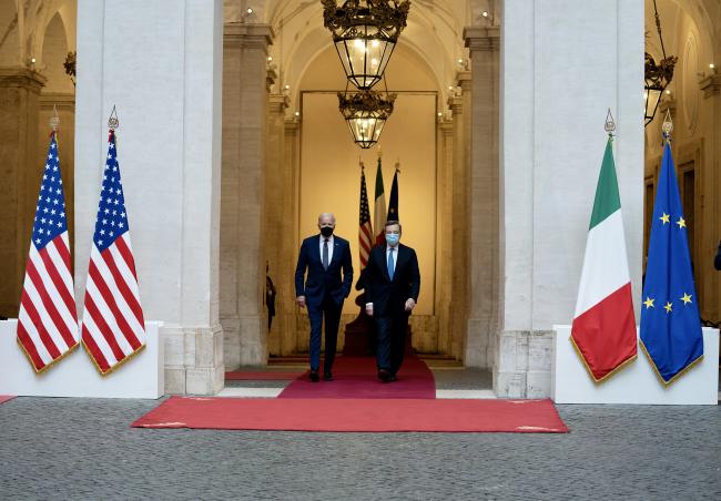 G20, PM Draghi meets with President Biden of the United States of America