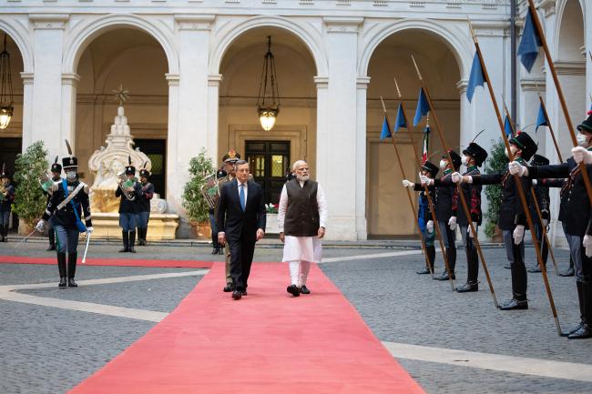 G20, il Presidente Draghi incontra il Primo Ministro dell’India Modi