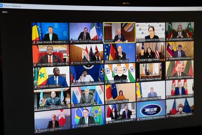 Il Presidente Draghi partecipa in videoconferenza al “Summit for democracy"