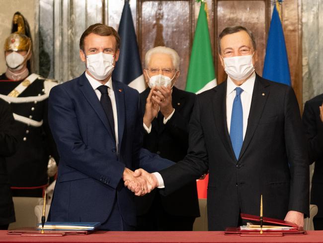  Italy-France Treaty signed at the Quirinale Palace