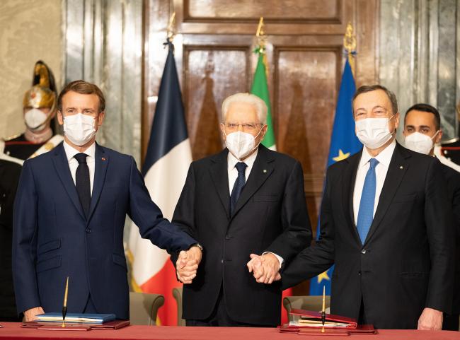  Italy-France Treaty signed at the Quirinale Palace